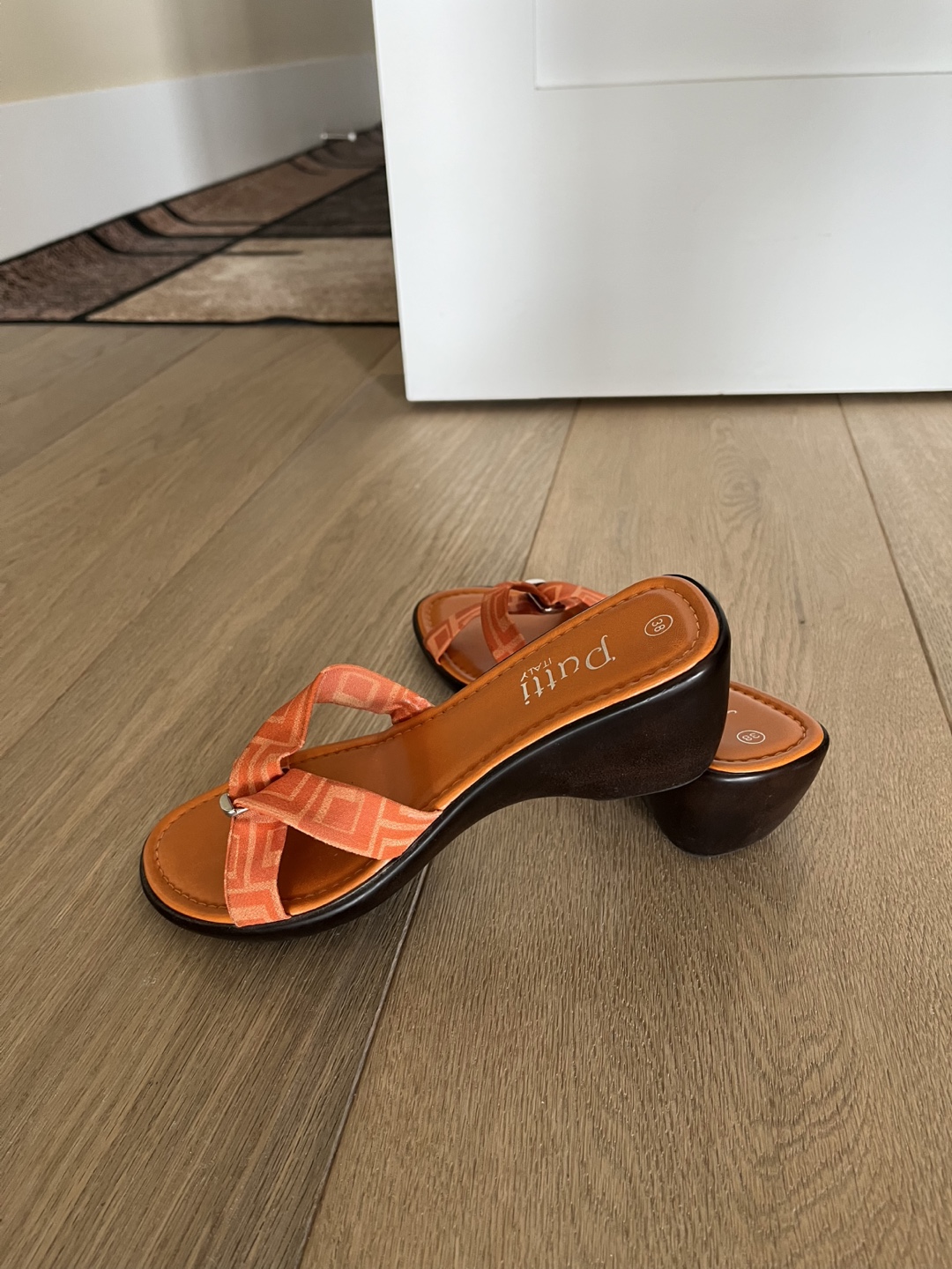 Patti Italy Orange Sandals - Size 38