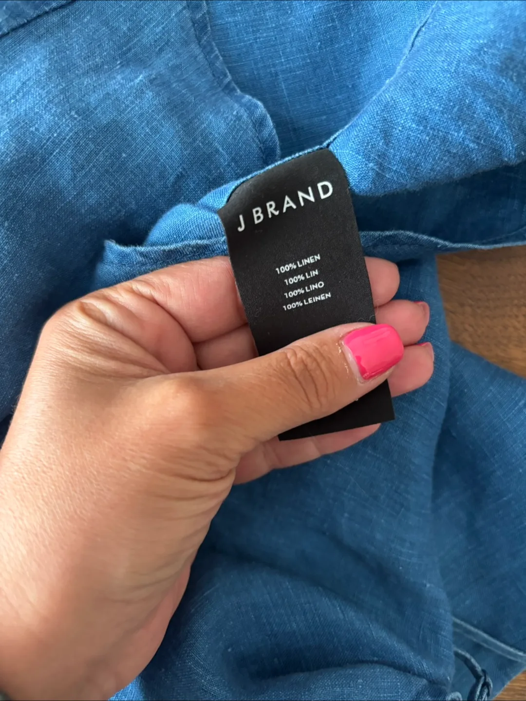 Blue V-Neck Tank Top Linen NEW without Tags image indicator(7)