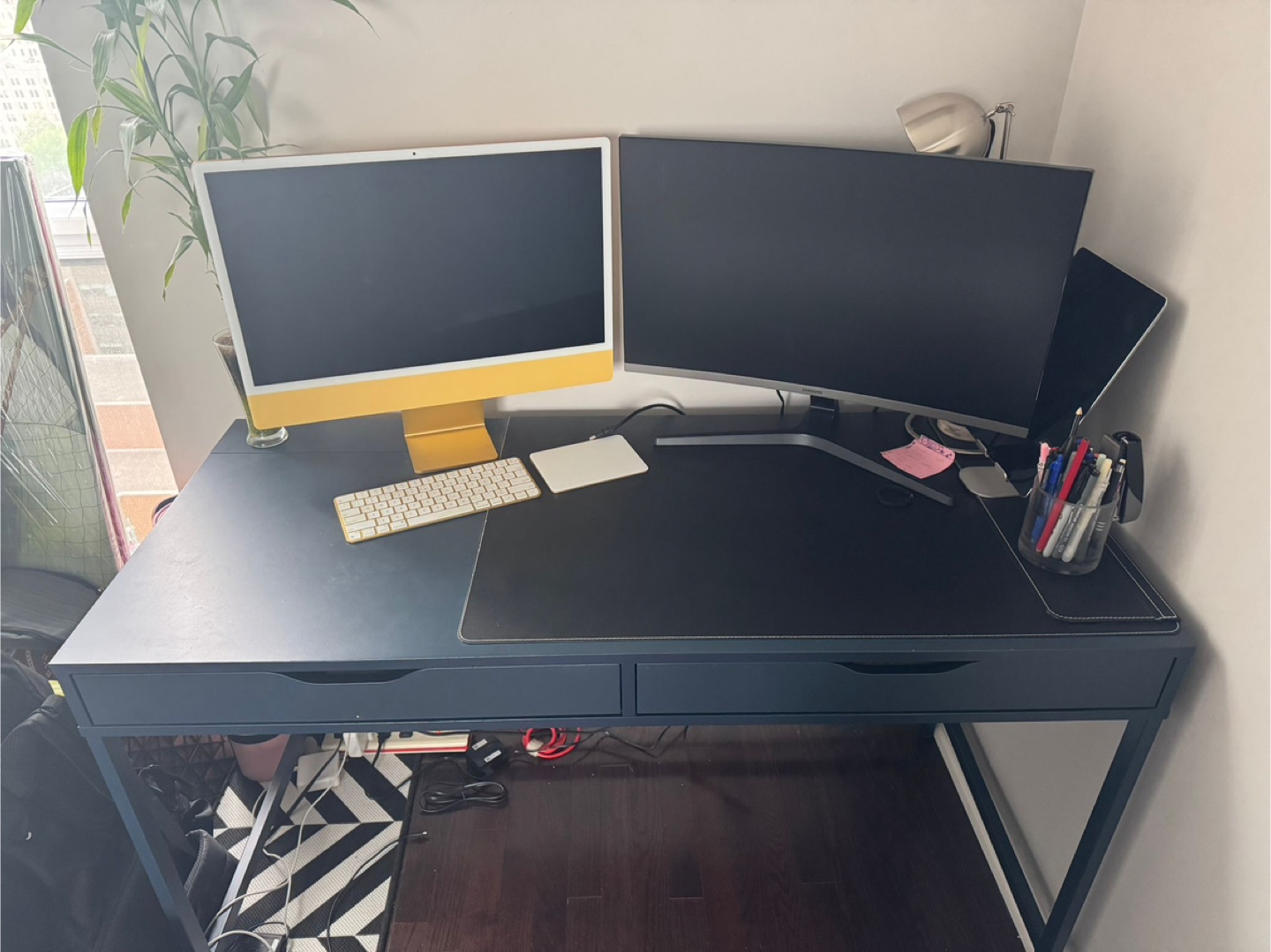 Spacious Navy Blue Desk - photo 2