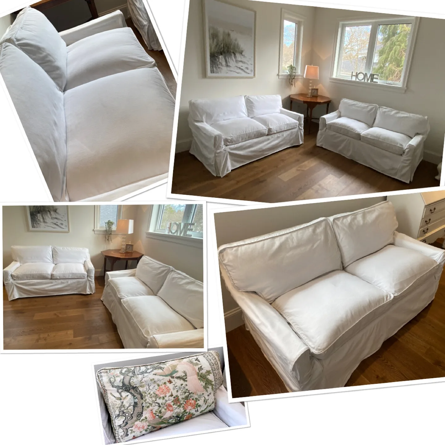 ⭐️Super comfy beautiful 100% DOWN FILLED loveseat couches thumbnail