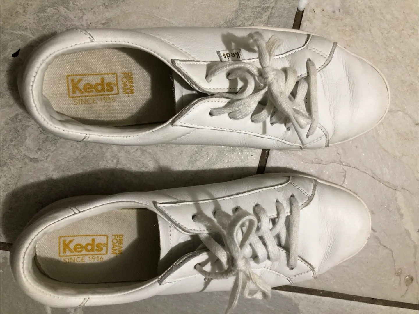 Keds White Leather Sneakers thumbnail