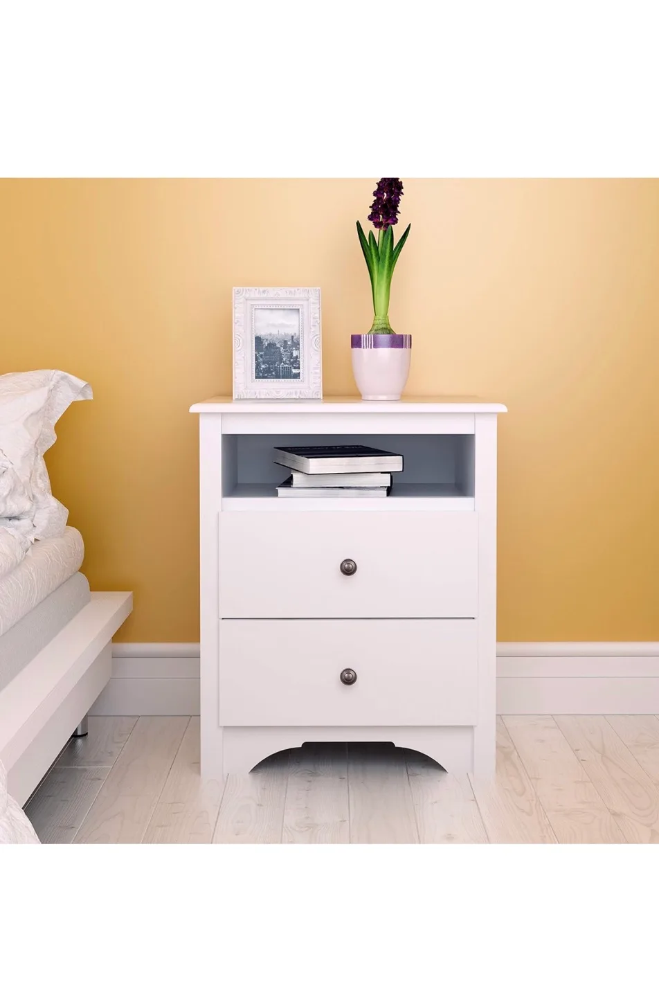 Prepac Monterey White 2-Drawer Nightstand thumbnail