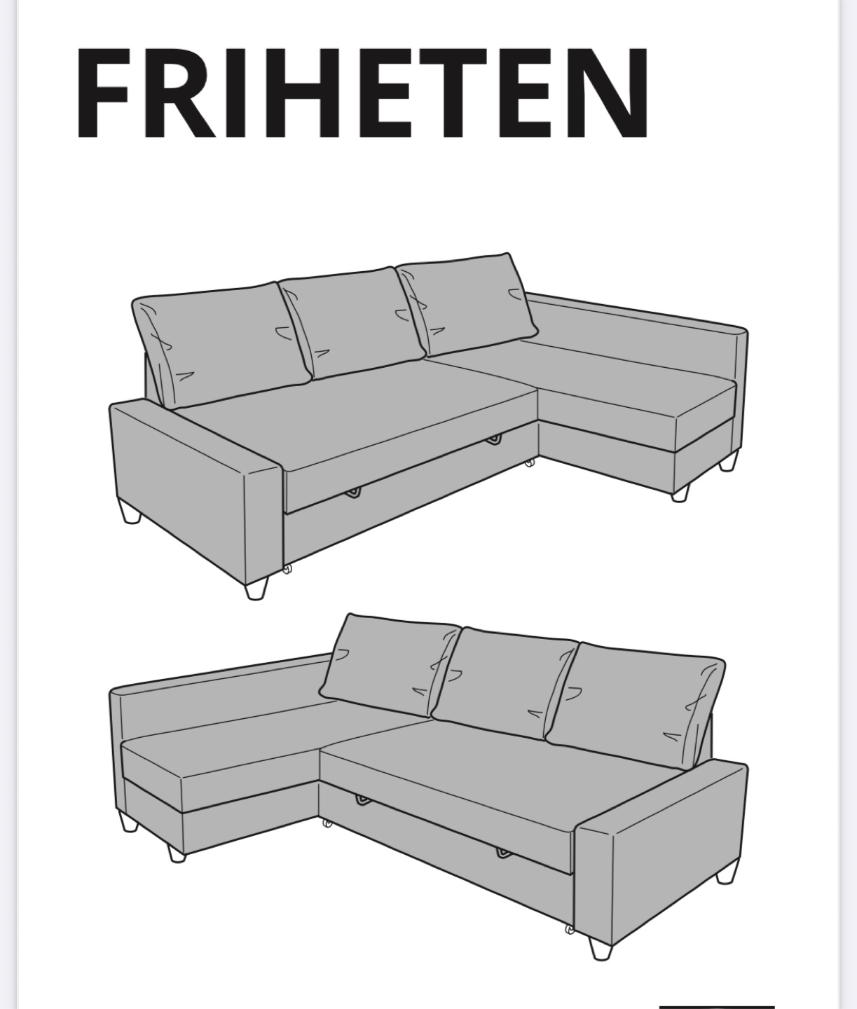 IKEA Friheten Sectional Sofa Bed - Brown - photo 3
