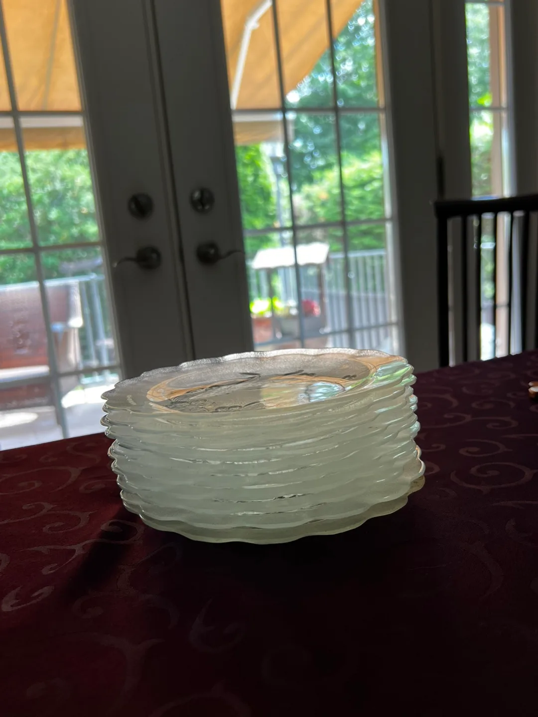 Floral Glass Dessert Plates - Set of 10 image indicator(2)