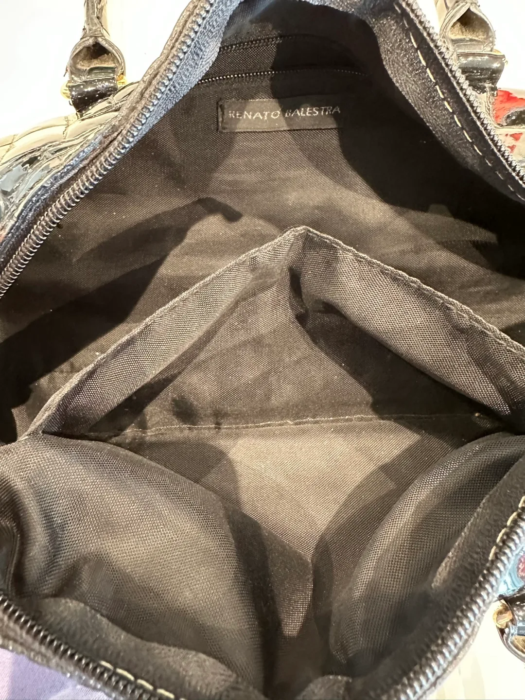 Renato Balestra Black Patent Leather Handbag image indicator(4)