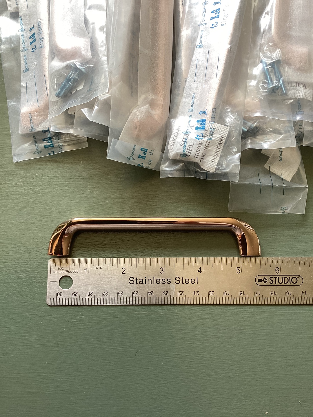 Rose Gold and Black Drawer Pulls 5” - photo 4