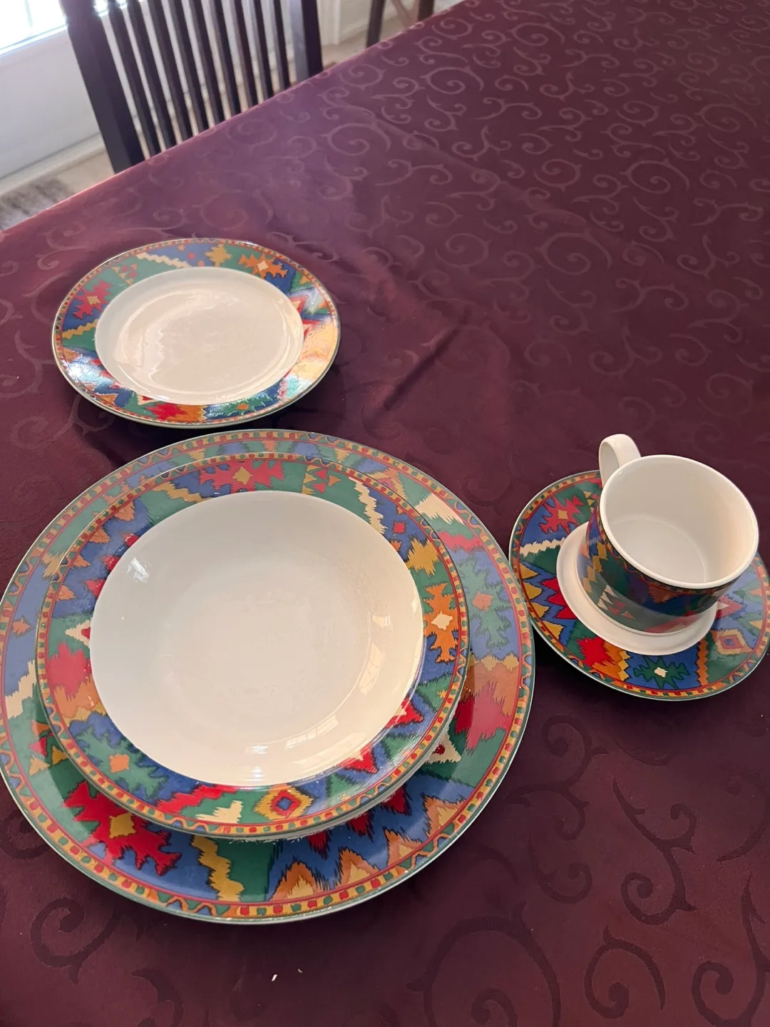 Vintage Mikasa Southwest Dinnerware Set - 12 set thumbnail