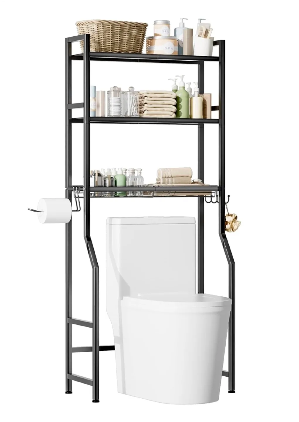 Black Over-the-Toilet Bathroom Shelf thumbnail