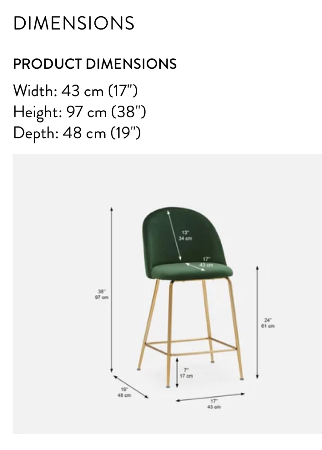 Two Velvet Counter Stools - photo 5