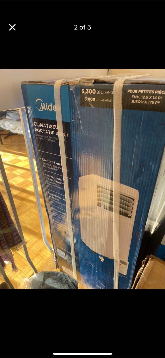 Midea 8,000 BTU Portable Air Conditioner - White - photo 2