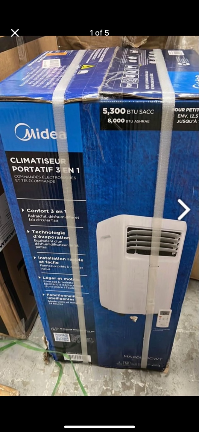 Midea 8,000 BTU Portable Air Conditioner - White