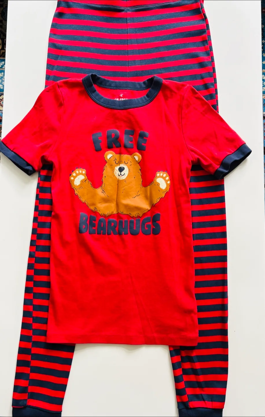 Joe Fresh Red Bear Hugs Pajama Set! Size 12/13 thumbnail