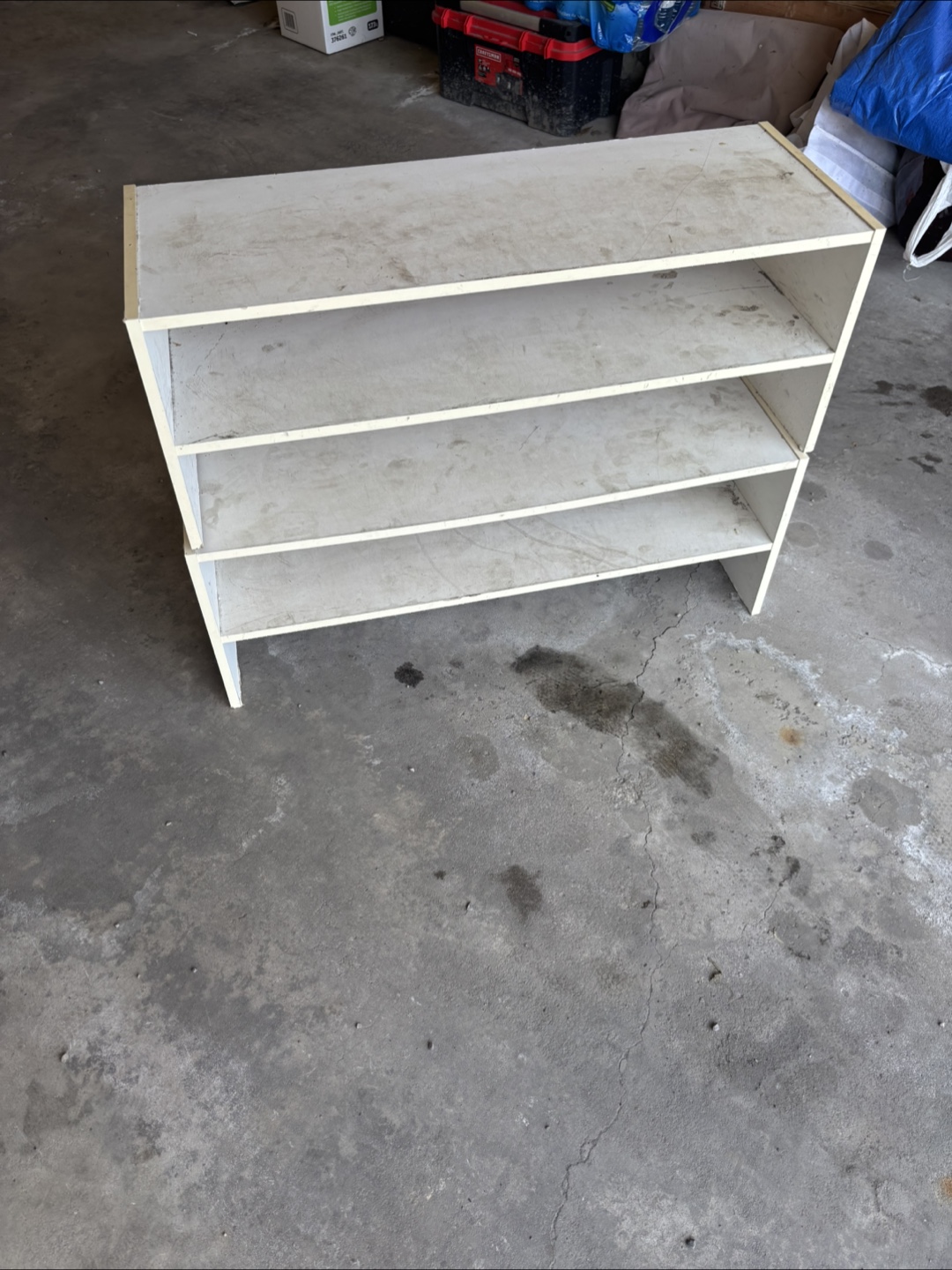 White 4-Shelf Shoe Rack