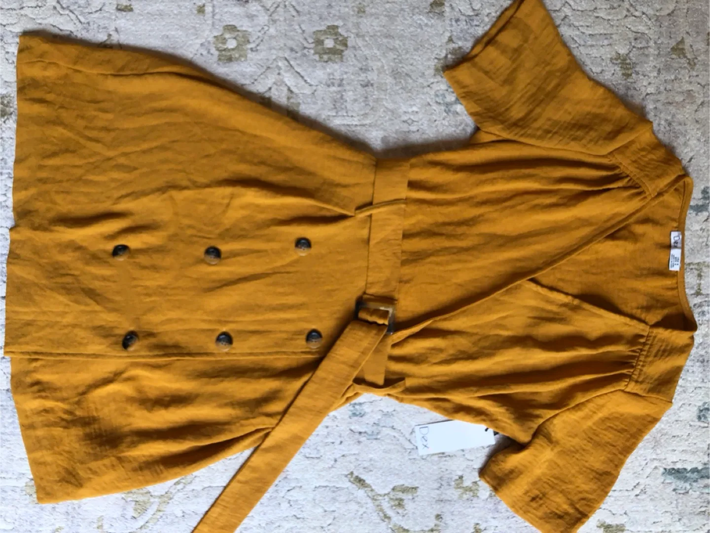 Dex Mustard Dress - Size M thumbnail
