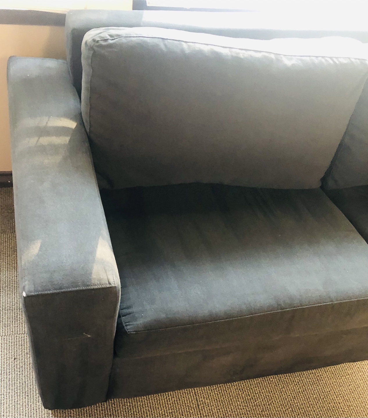 Couch with pull out bed- Grey Fabric - photo 5