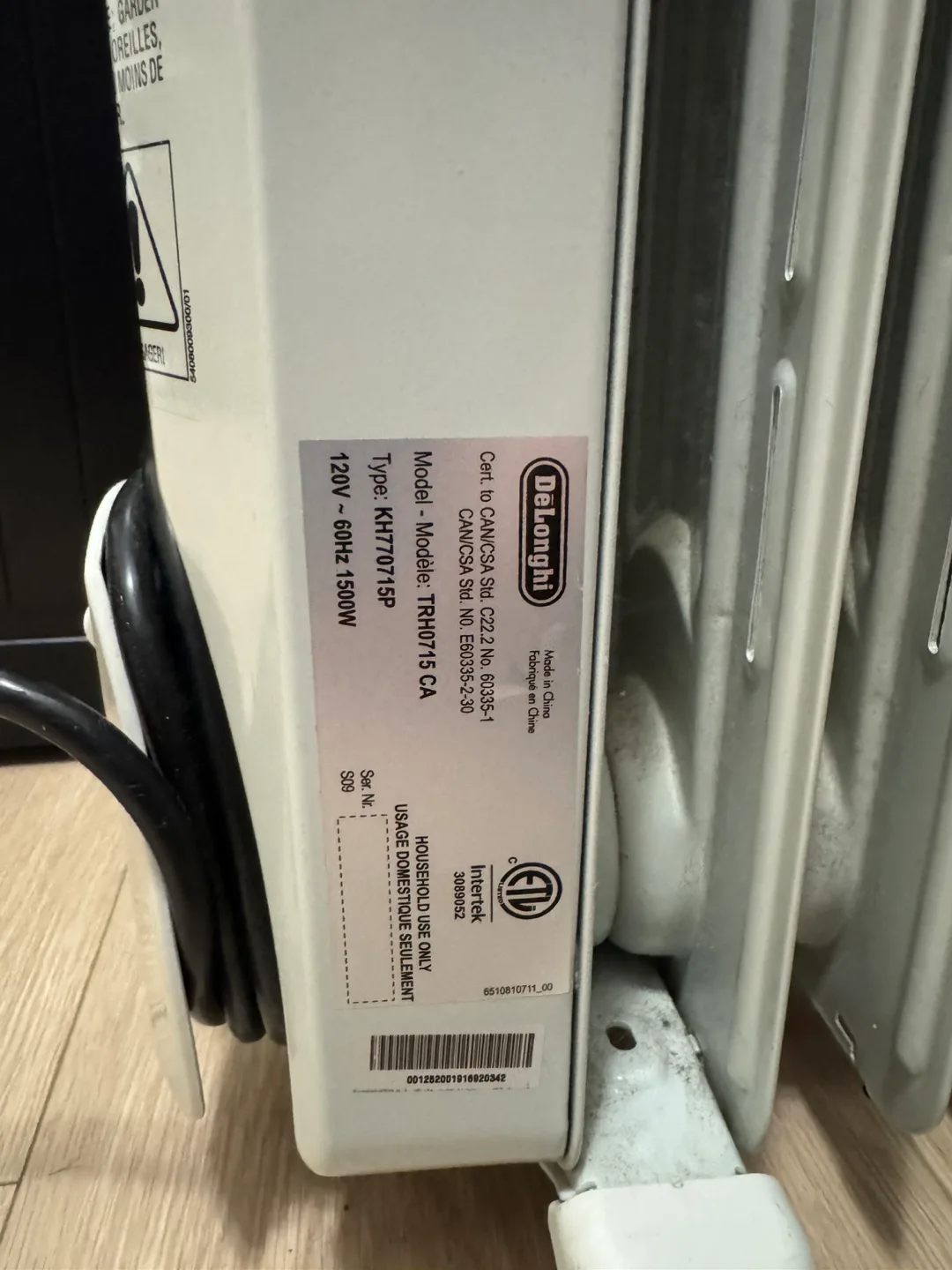 DeLonghi Safe Heat Oil Filled Radiator image indicator(3)