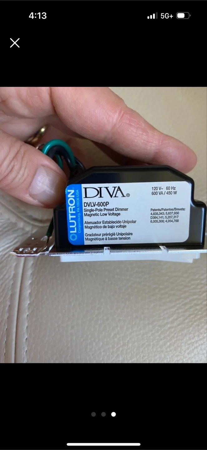 Lutron Diva DVLV-600P-WH-CSA Dimmer Switch image indicator(3)