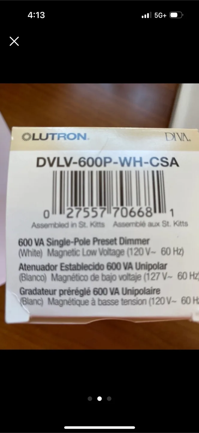 Lutron Diva DVLV-600P-WH-CSA Dimmer Switch image indicator(2)