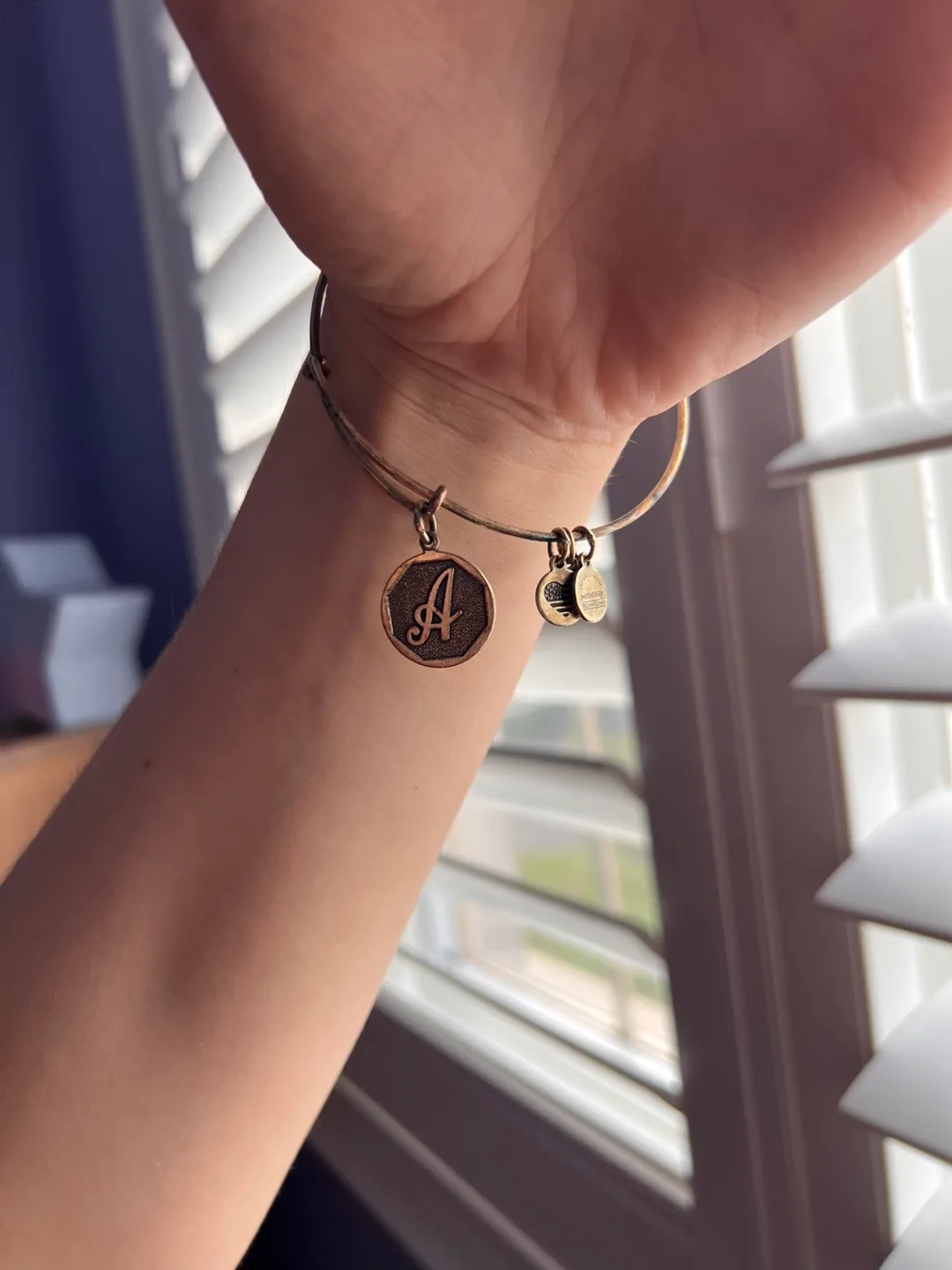 “A” Initial Charm Bracelet - Alex and Ani image indicator(2)