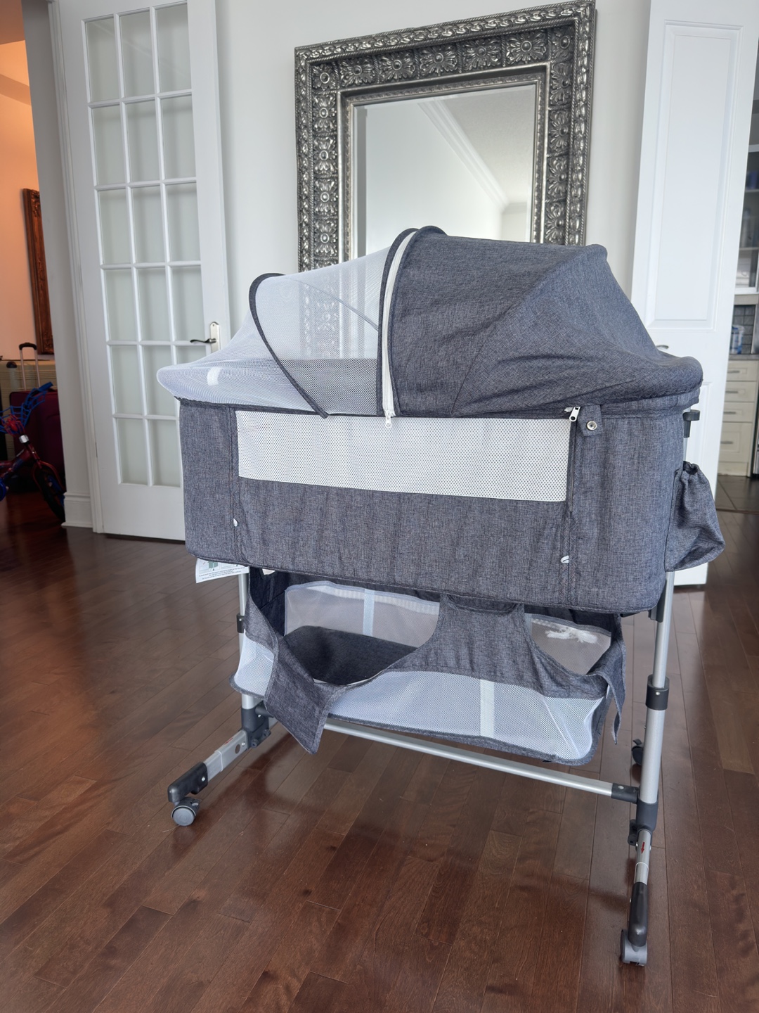 Grey Baby Bassinet
