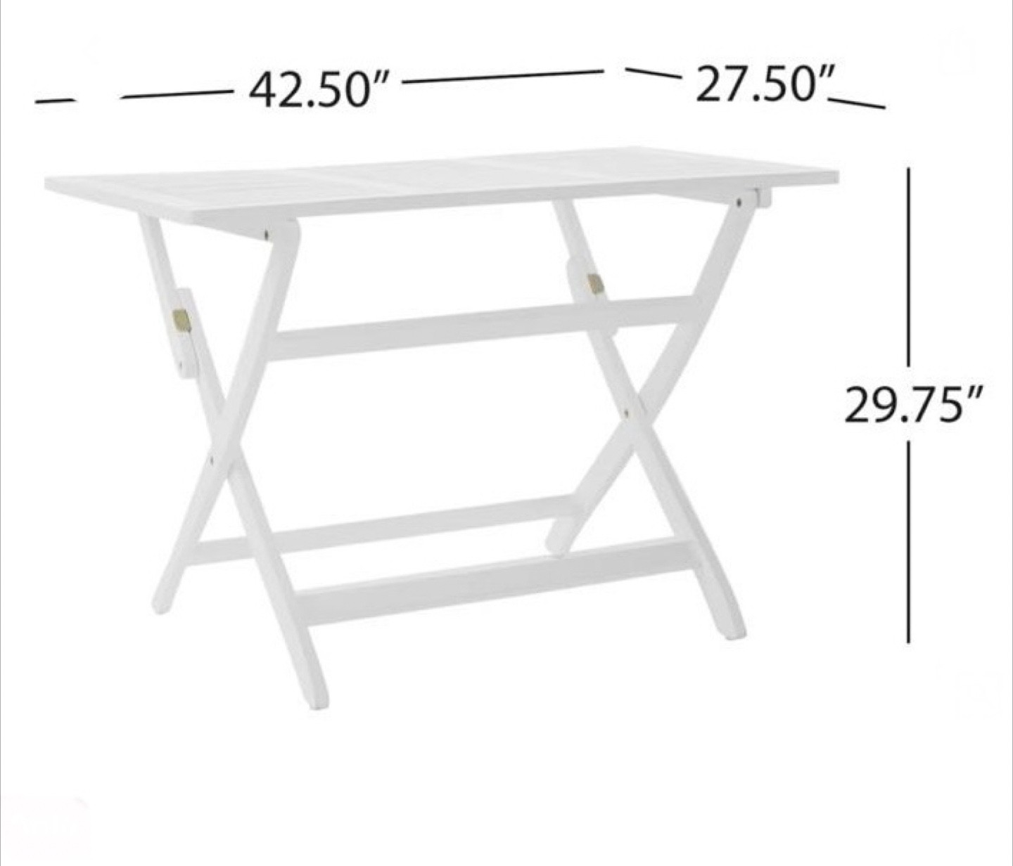 Rectangular Outdoor White Dining Table - photo 2