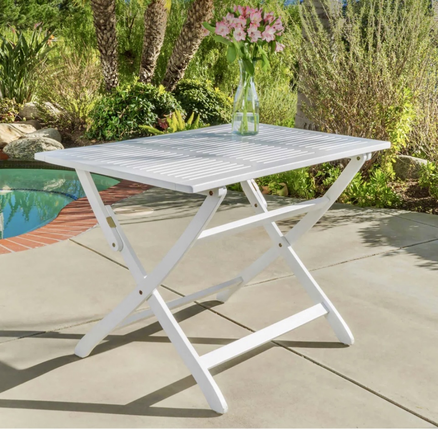Rectangular Outdoor White Dining Table - photo 5