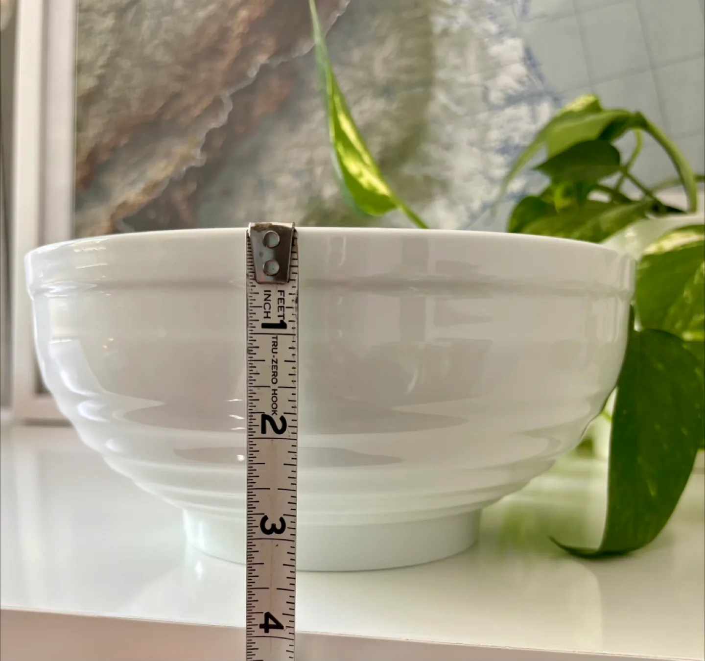 Pair of White Ceramic Bowls - 8 inch Diameter image indicator(2)