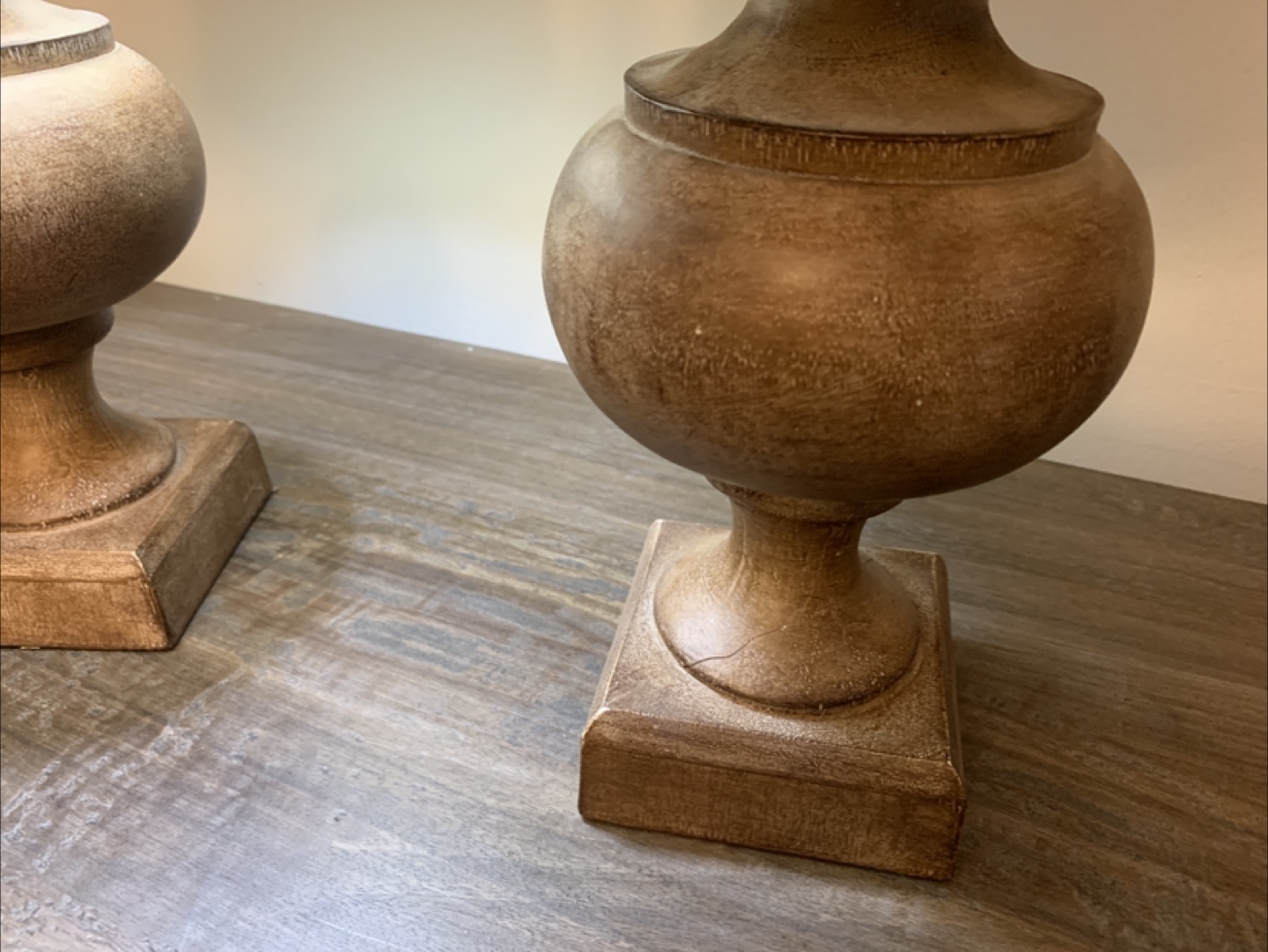 Table Lamps - Wood Finish, Patterned Shades (Set of 2) - photo 3