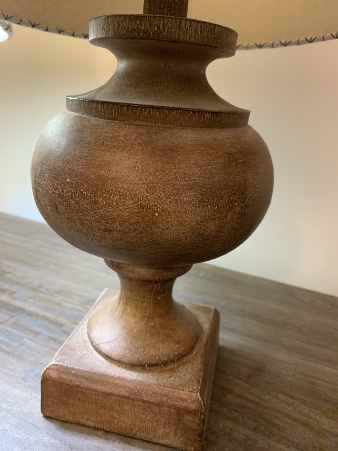 Table Lamps - Wood Finish, Patterned Shades (Set of 2) - photo 4