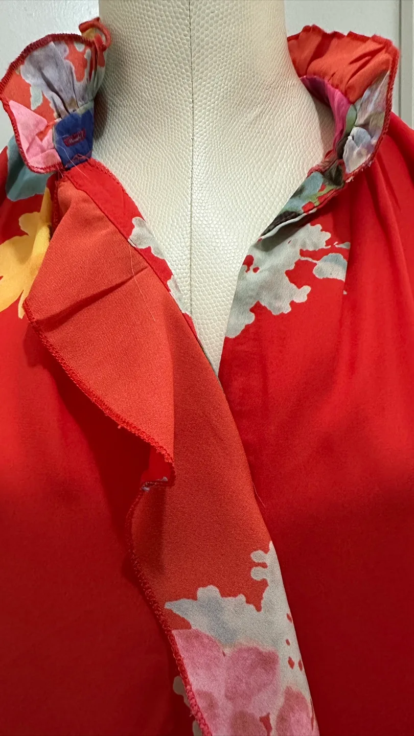 H&M Red Floral Halter Dress - Size 6 image indicator(3)