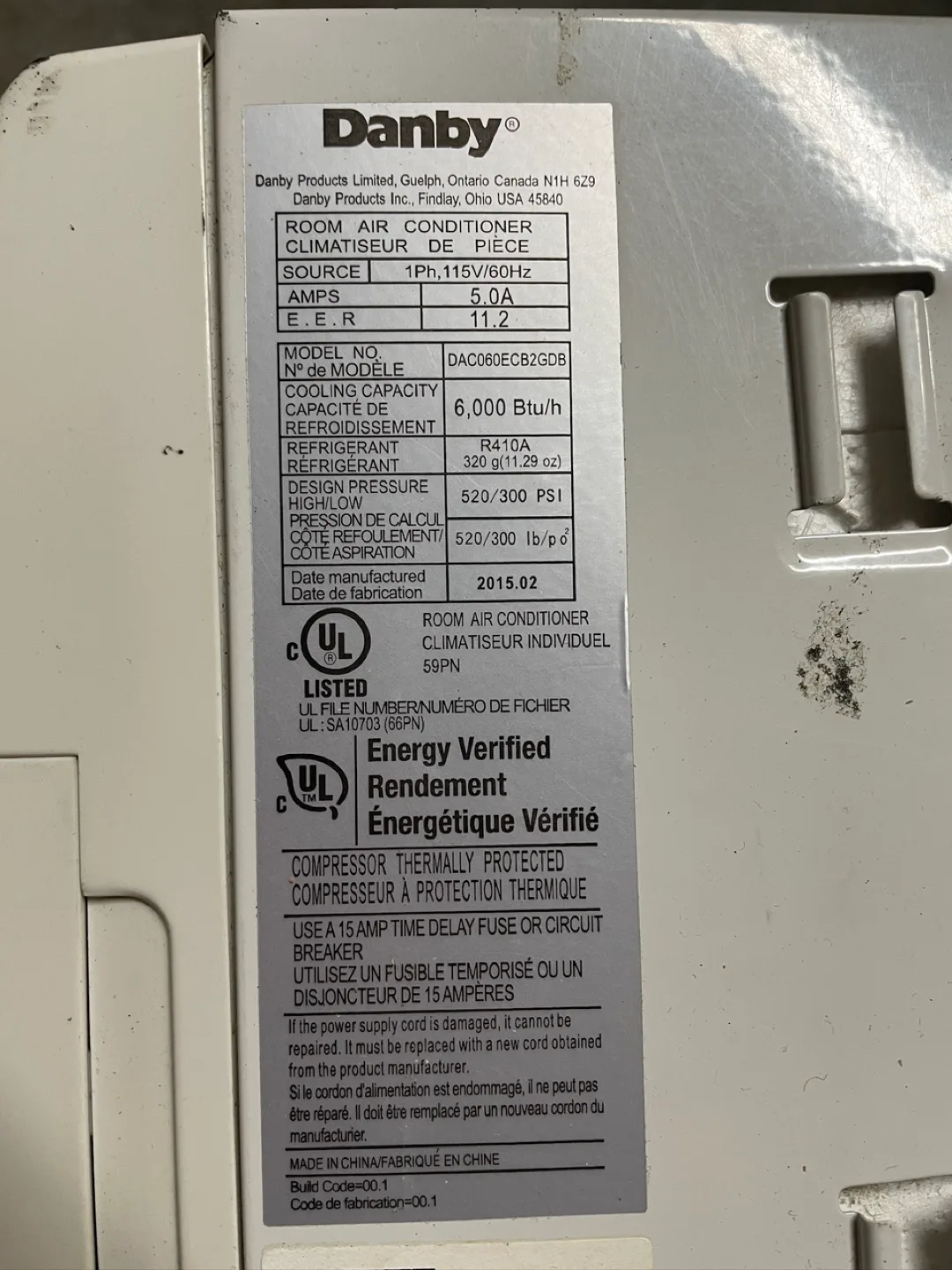 Danby 6,000 BTU Room Air Conditioner thumbnail