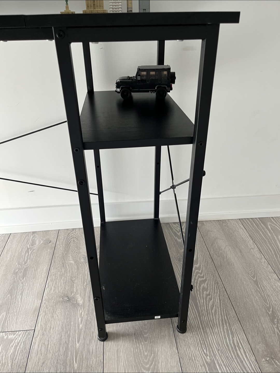 Black Computer Desk with Shelves - photo 3