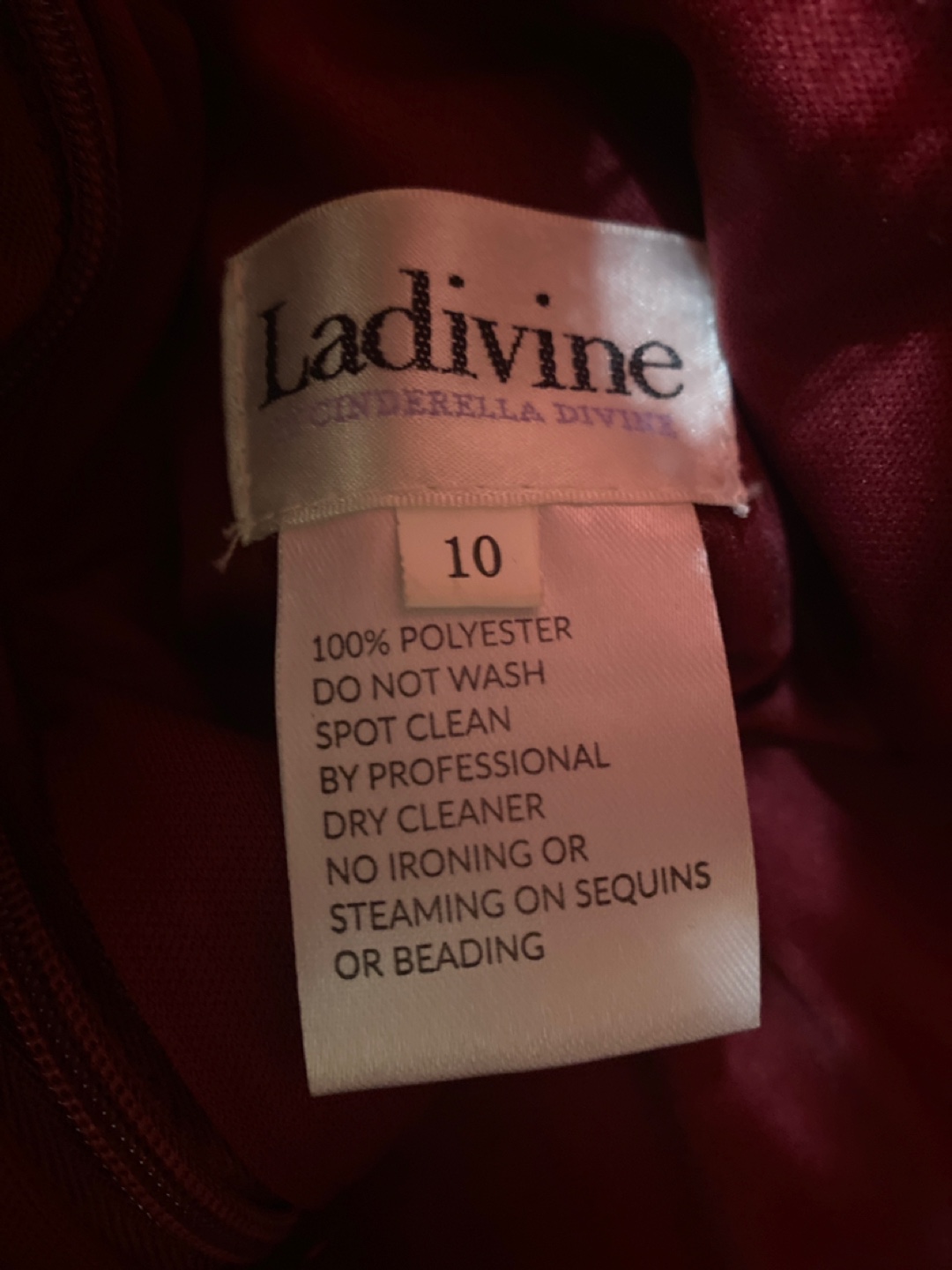 Burgundy Prom Dress - Size 10 - photo 4