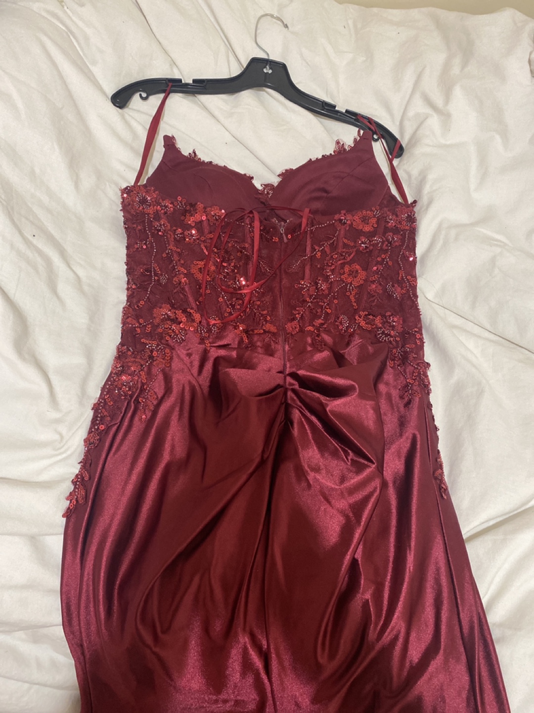 Burgundy Prom Dress - Size 10 - photo 2