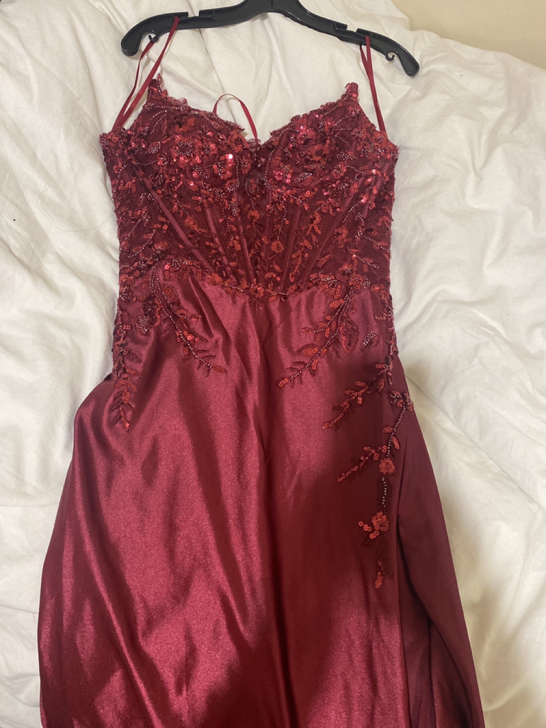 Burgundy Prom Dress - Size 10