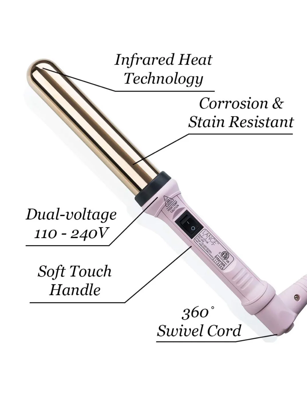 L'ange Ondulé 32MM Titanium Curling Wand image indicator(2)