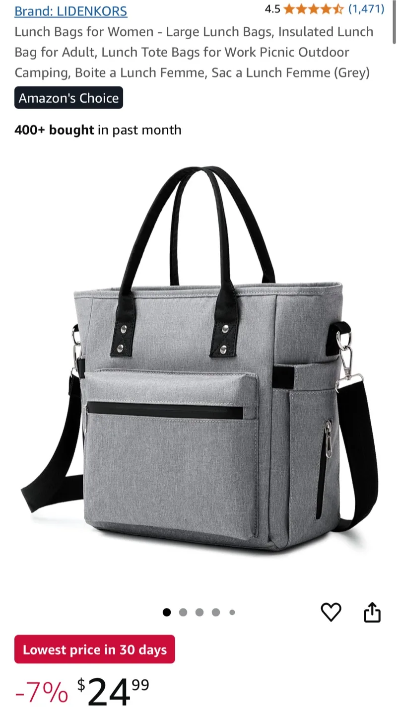 Large Insulated Lunch Bag/Tote image indicator(6)