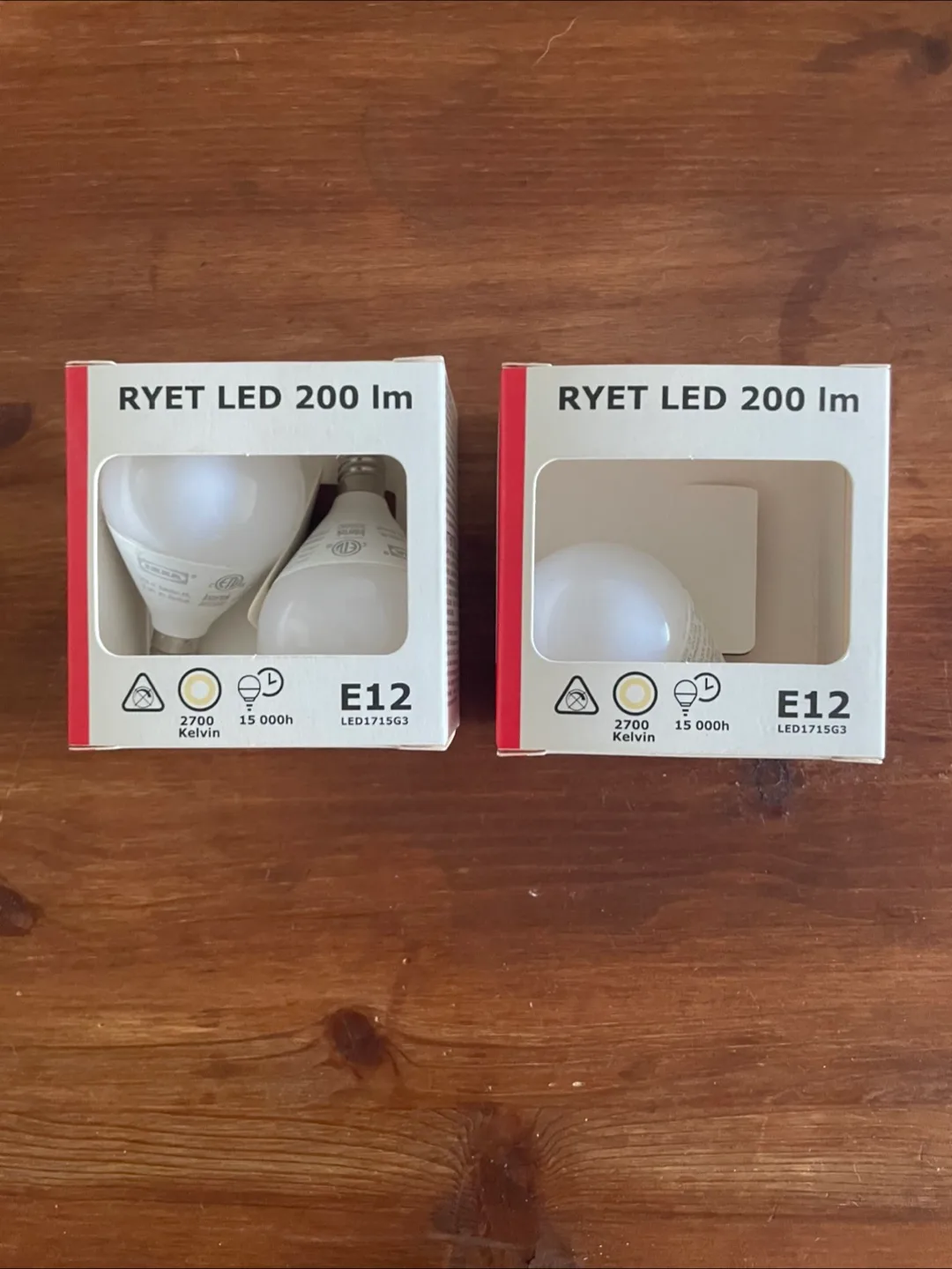3 IKEA Ryet LED 200 lm Light Bulbs - New thumbnail