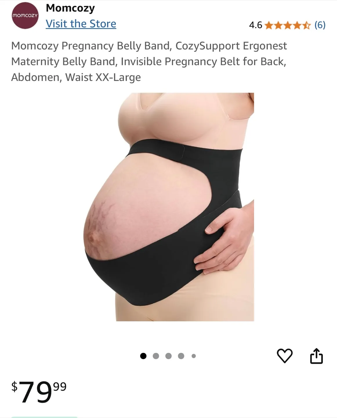 Momcozy Pregnancy Belly Band, XX-Large thumbnail