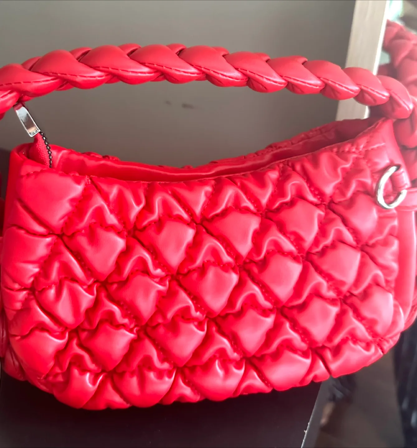 Red Quilted handbag thumbnail