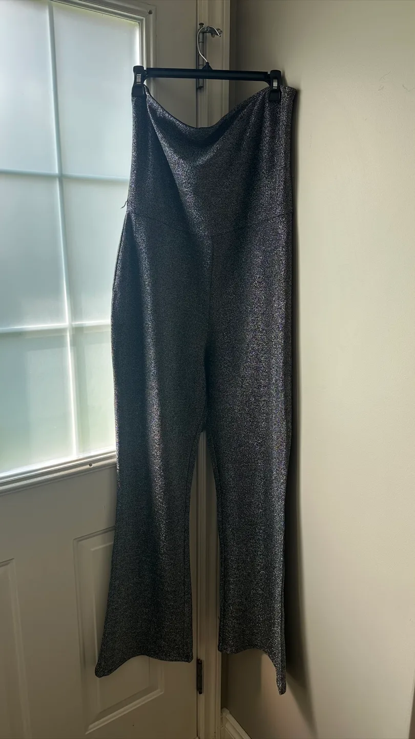 Sparkly Black Flare Pants - Size L (12-14) thumbnail