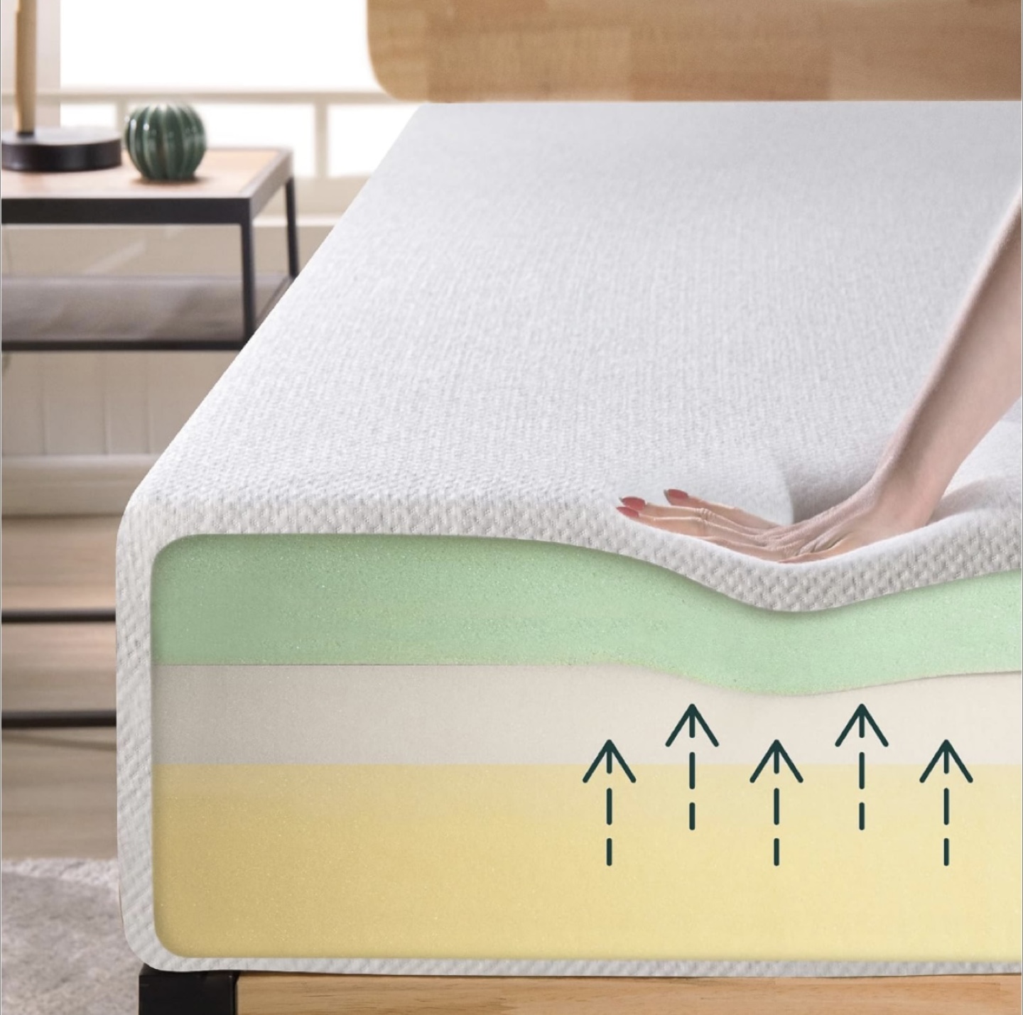Full Size Memory Foam Mattress with Bedframe - photo 5