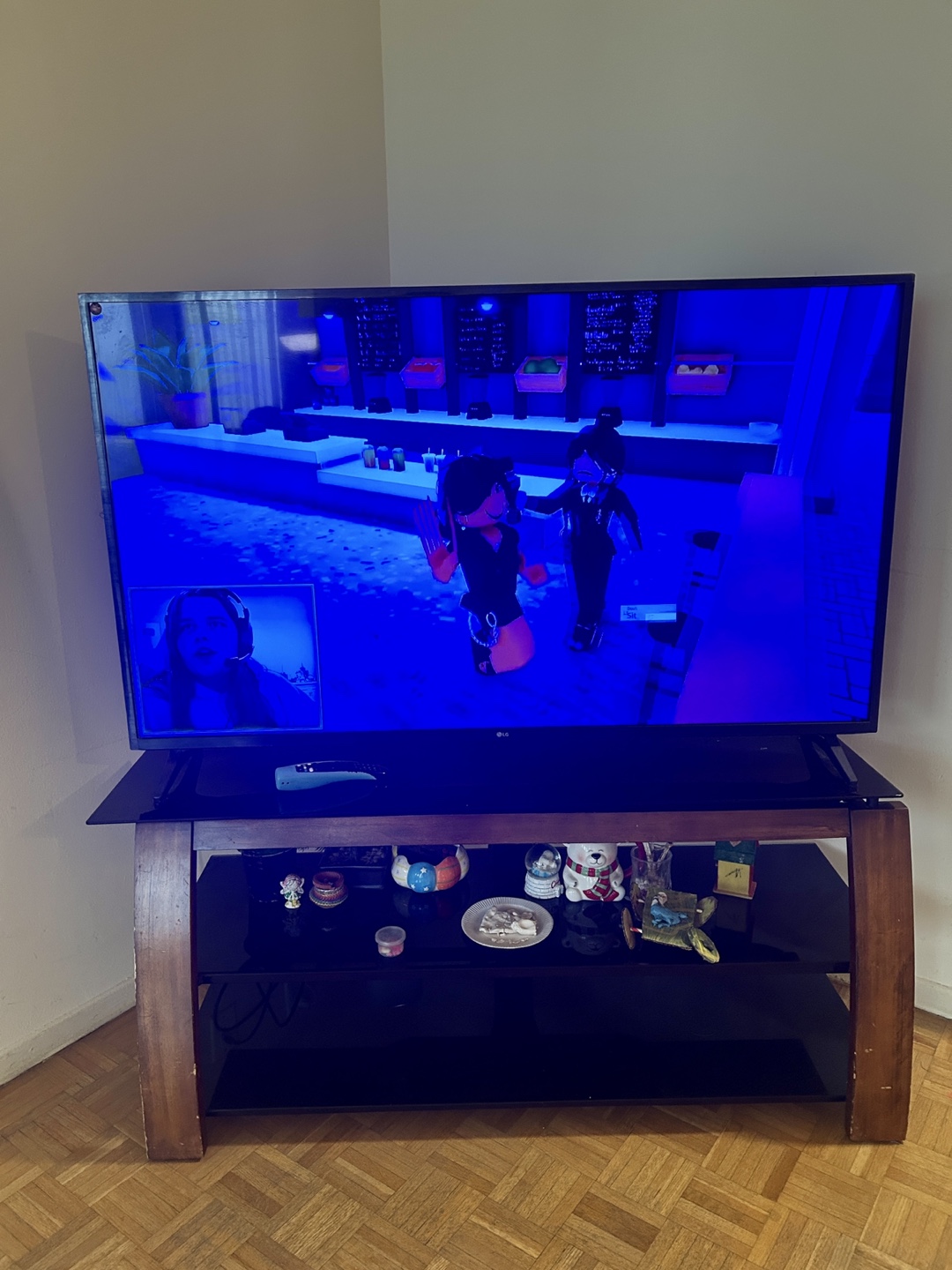 LG 55 inch smart TV on Stand