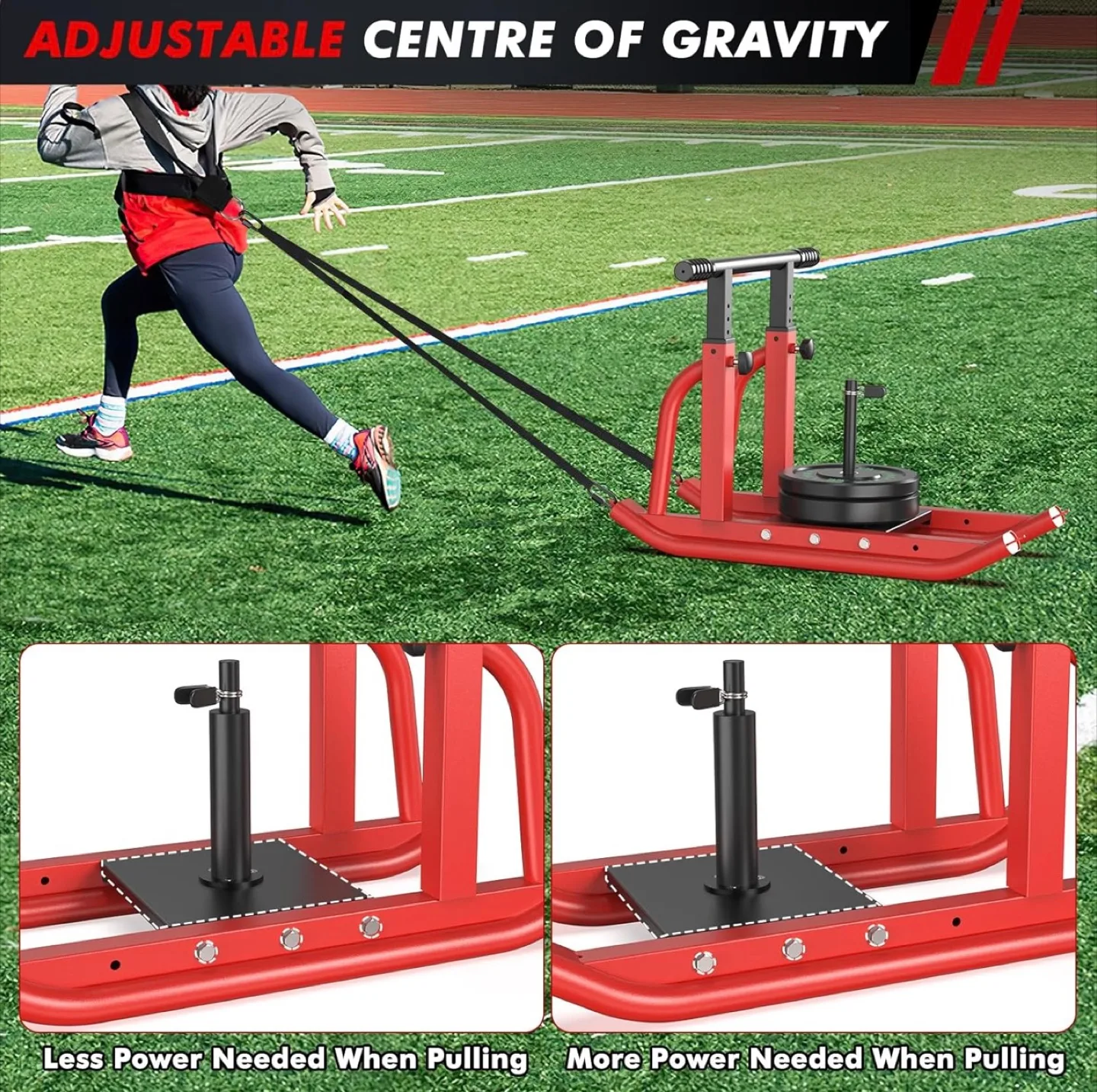 TYRSEN Weight Sled, Push Pull Fitness Sled - NEW image indicator(3)
