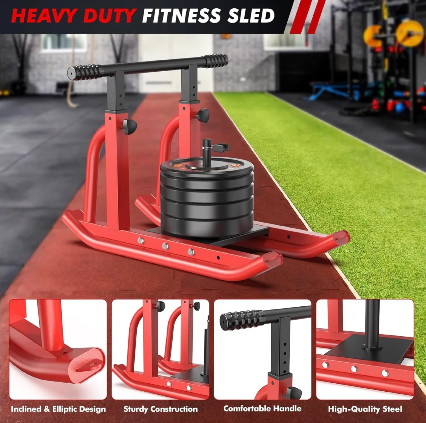 TYRSEN Weight Sled, Push Pull Fitness Sled - NEW image indicator(6)