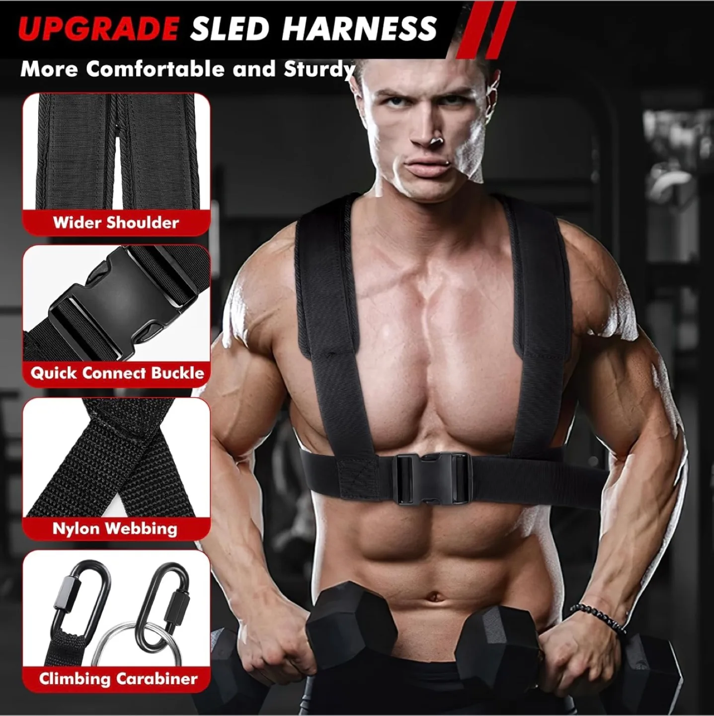 TYRSEN Weight Sled, Push Pull Fitness Sled - NEW image indicator(7)