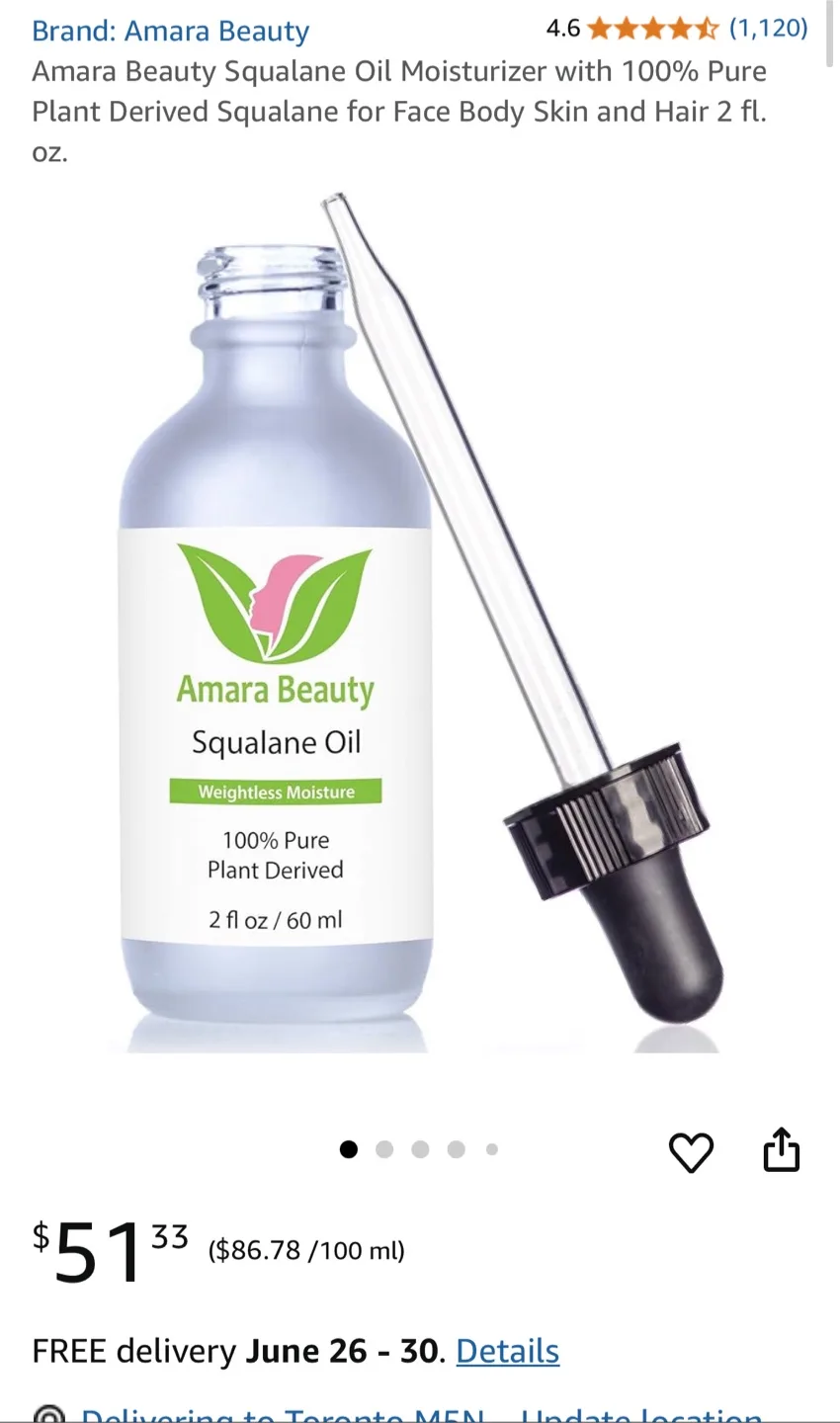 Amara Beauty Squalane Oil 2 fl oz thumbnail