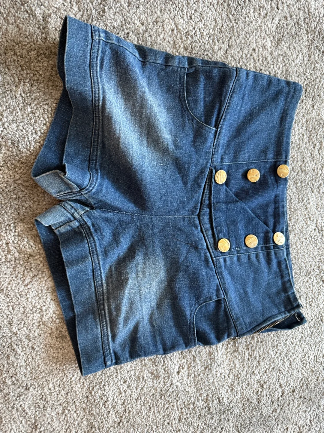 Denim High Waisted Shorts thumbnail
