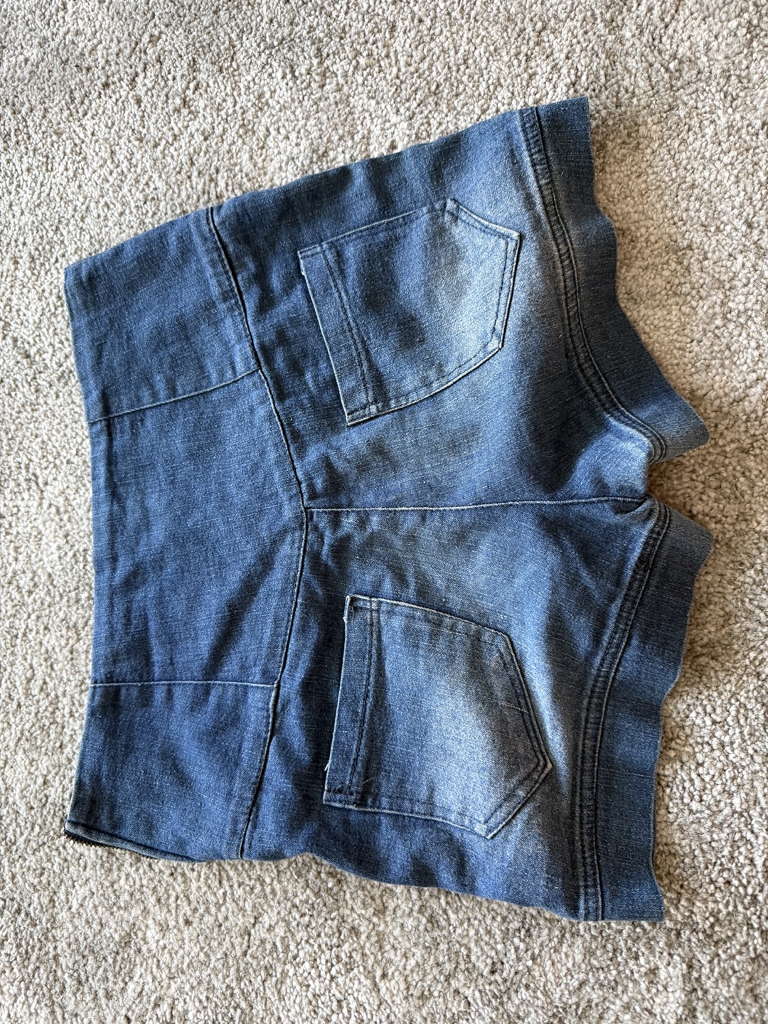 Denim High Waisted Shorts - photo 2