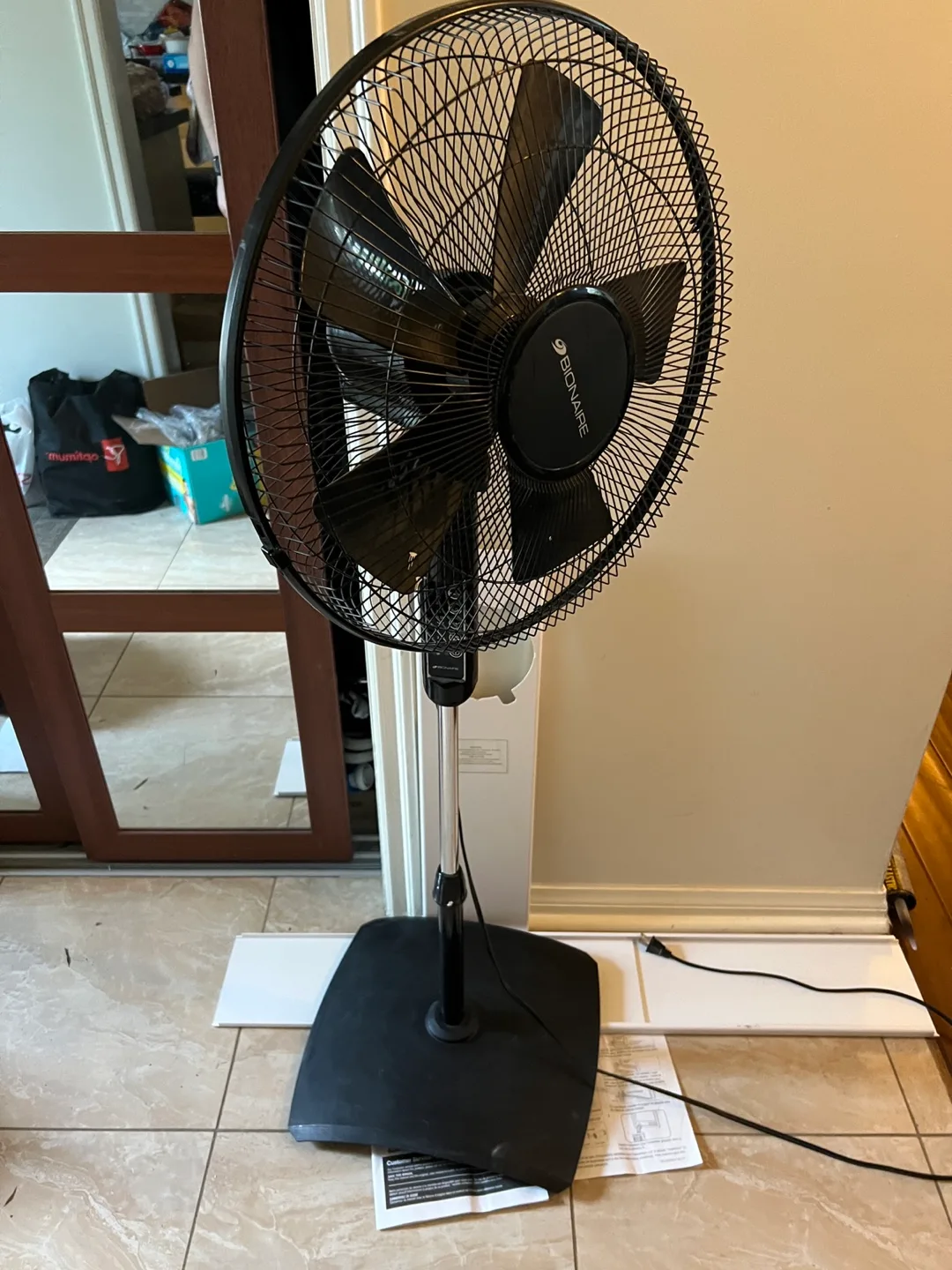 Bionaire Black Stand Fan thumbnail